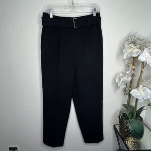 ANN TAYLOR The Belted Tapered Pant In Black 6